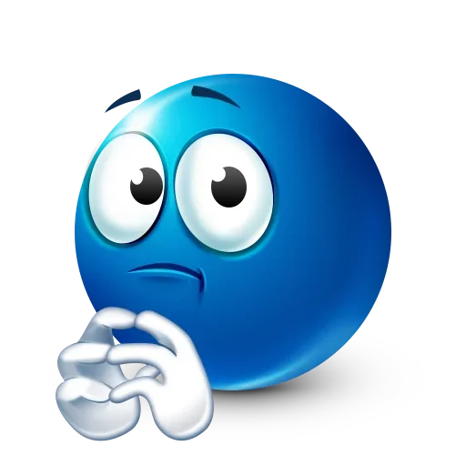 😕 Стикер «Blue Emoji» для Telegram