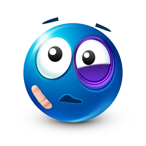 🤕 Стикер «Blue Emoji» для Telegram