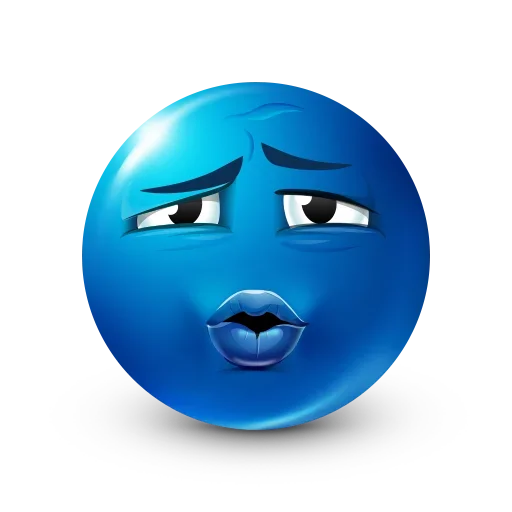 😗 Стикер «Blue Emoji» для Telegram