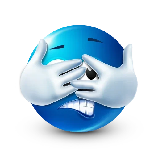 🫣 Стикер «Blue Emoji» для Telegram