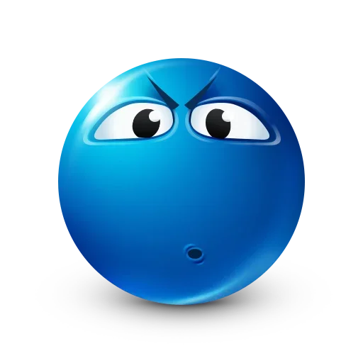 😯 Стикер «Blue Emoji» для Telegram