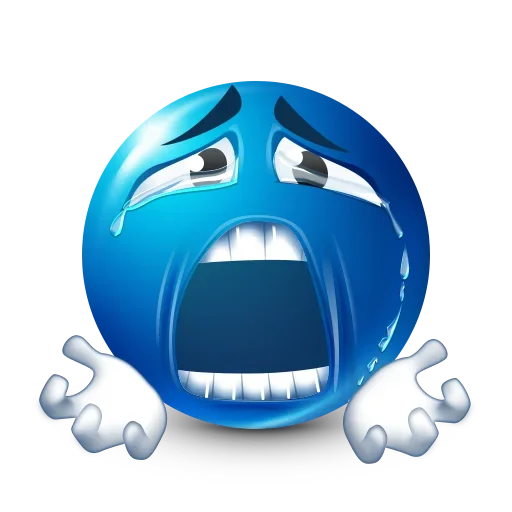 😭 Стикер «Blue Emoji» для Telegram