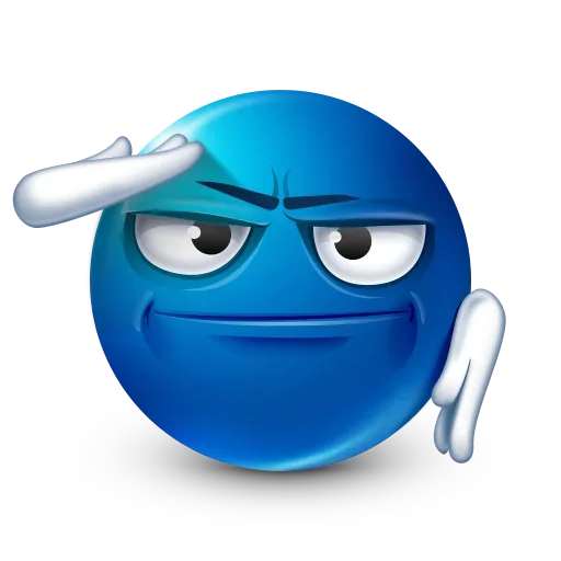 🫡 Стикер «Blue Emoji» для Telegram