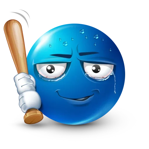 😅 Стикер «Blue Emoji» для Telegram