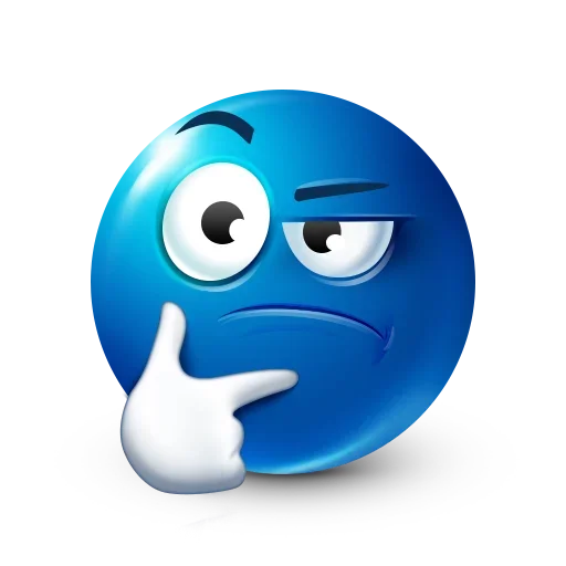 🤔 Стикер «Blue Emoji» для Telegram