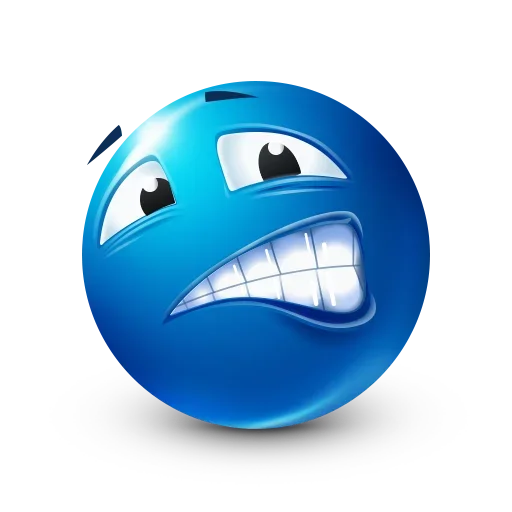 😣 Стикер «Blue Emoji» для Telegram