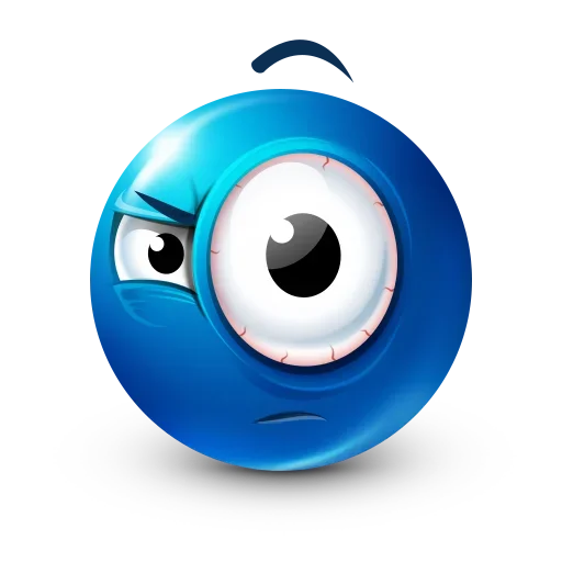 🤨 Стикер «Blue Emoji» для Telegram