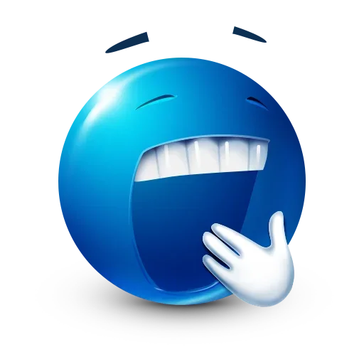 🥱 Стикер «Blue Emoji» для Telegram