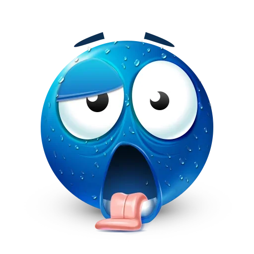 😛 Стикер «Blue Emoji» для Telegram