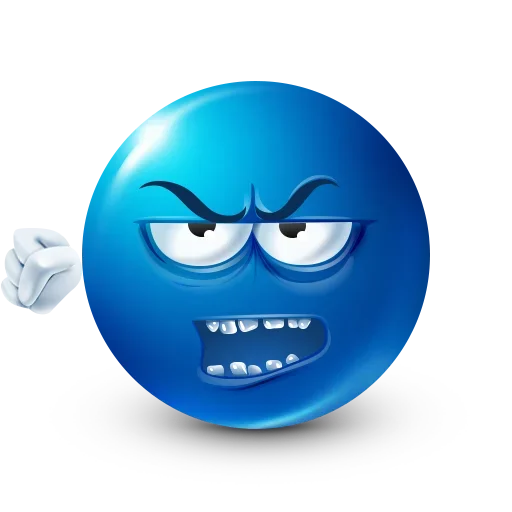 😠 Стикер «Blue Emoji» для Telegram