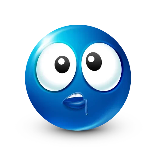 🤤 Стикер «Blue Emoji» для Telegram