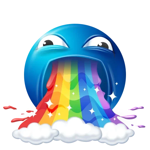 🤮 Стикер «Blue Emoji» для Telegram