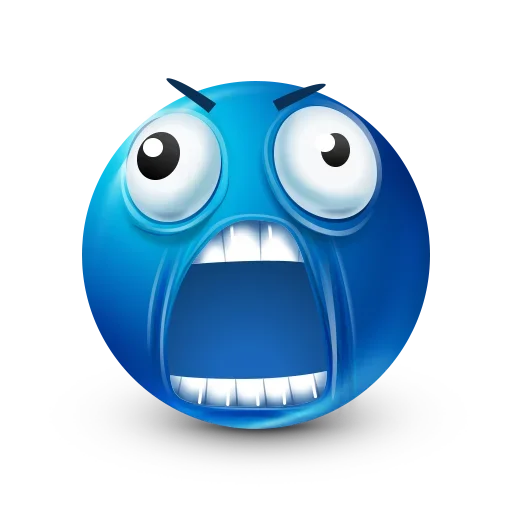 😲 Стикер «Blue Emoji» для Telegram