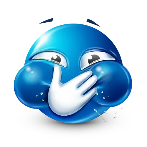 🤭 Стикер «Blue Emoji» для Telegram