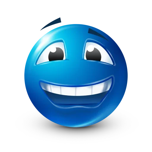 😄 Стикер «Blue Emoji» для Telegram