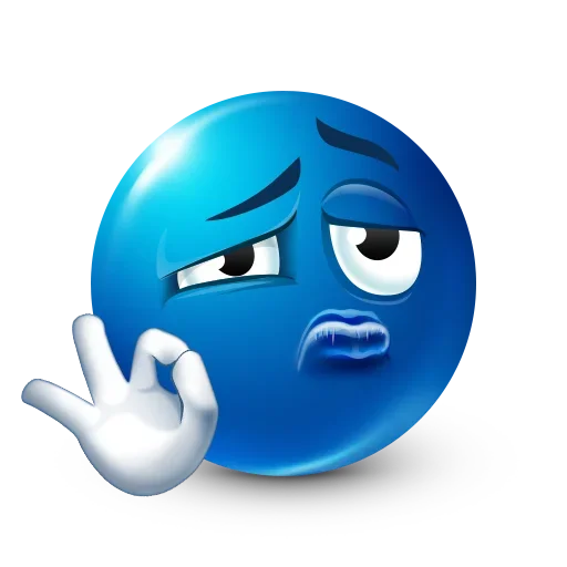 👌 Стикер «Blue Emoji» для Telegram