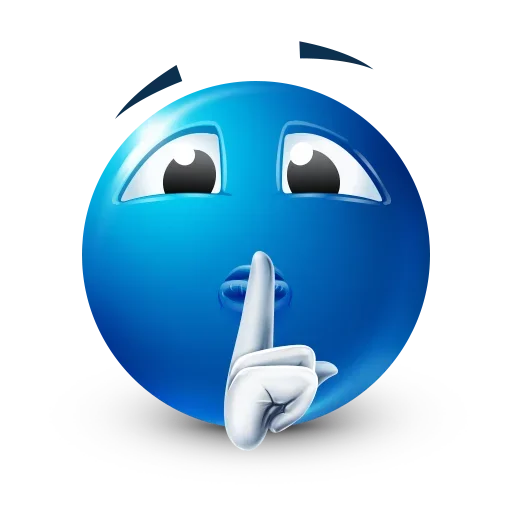 🤫 Стикер «Blue Emoji» для Telegram