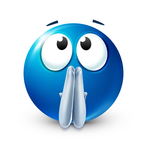 🙏 Стикер «Blue Emoji» для Telegram