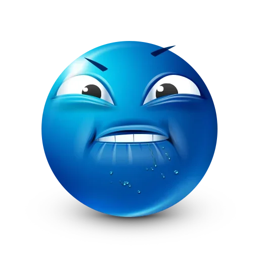 😣 Стикер «Blue Emoji» для Telegram