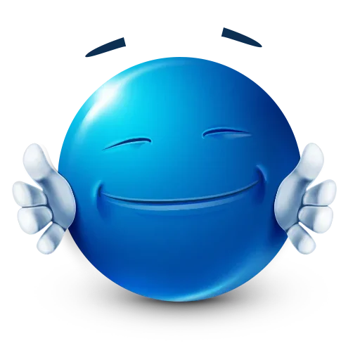 😌 Стикер «Blue Emoji» для Telegram