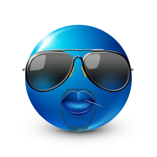 😎 Стикер «Blue Emoji» для Telegram