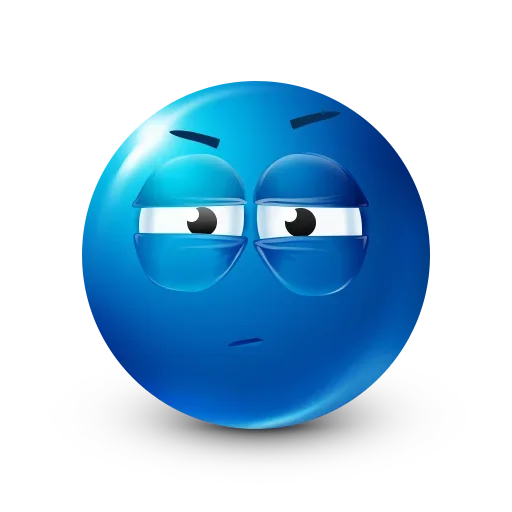 😑 Стикер «Blue Emoji» для Telegram