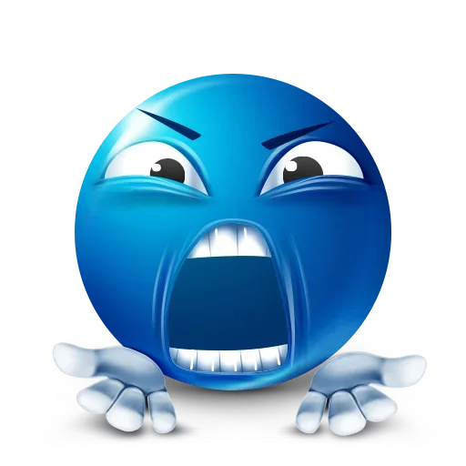 😠 Стикер «Blue Emoji» для Telegram