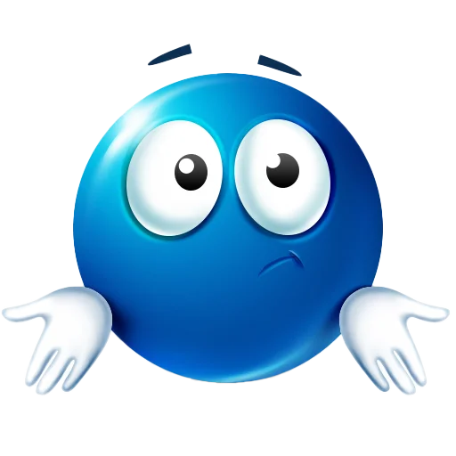 🤷‍♂️ Стикер «blue emotes» для Telegram