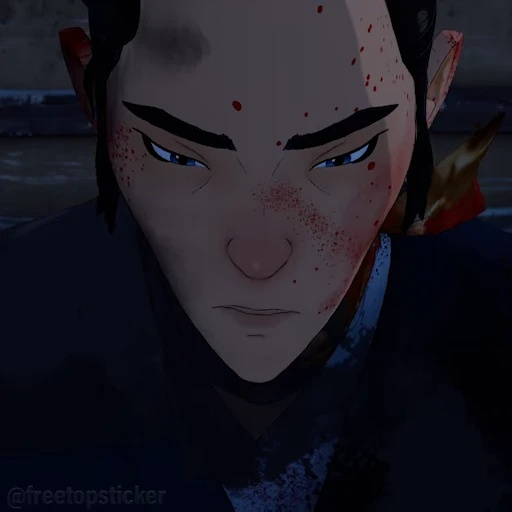 😞 Стикер «Blue Eye Samurai» для Telegram