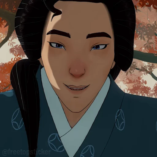 😃 Стикер «Blue Eye Samurai» для Telegram