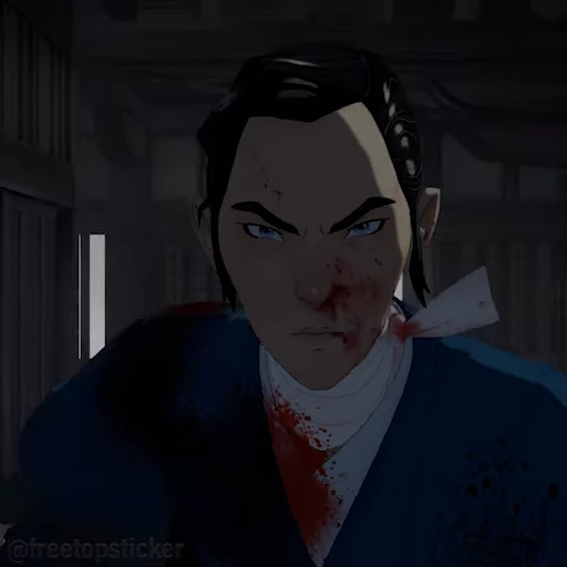 🏃‍♀️ Стикер «Blue Eye Samurai» для Telegram