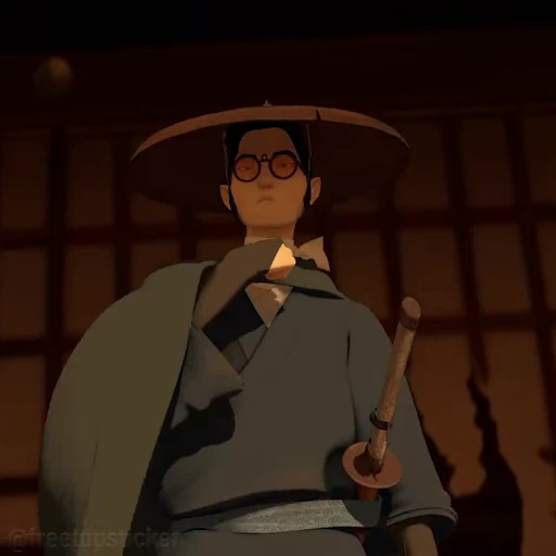 😠 Стикер «Blue Eye Samurai» для Telegram