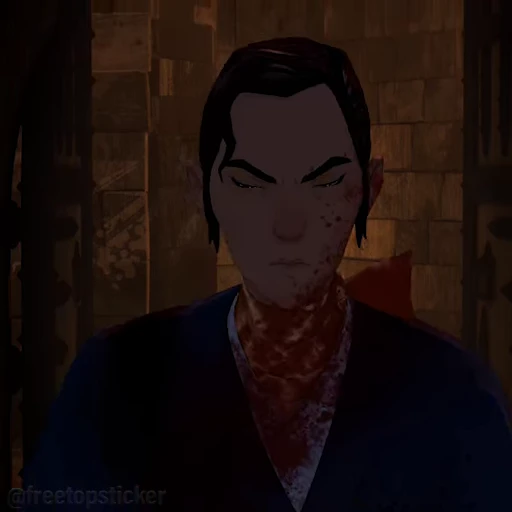 🤨 Стикер «Blue Eye Samurai» для Telegram