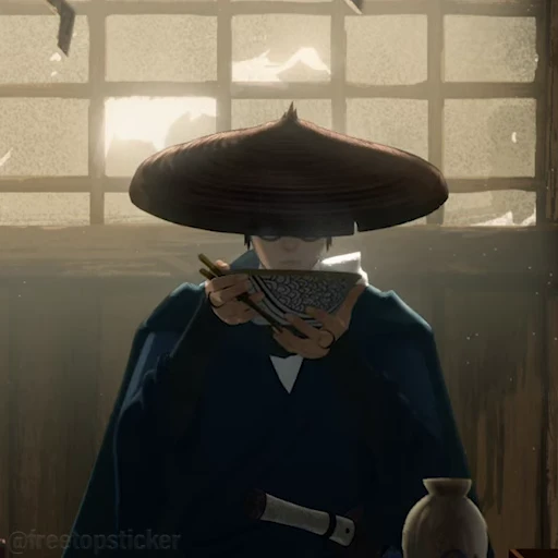 🍜 Стикер «Blue Eye Samurai» для Telegram