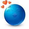 Стикер 45 Blue Face Emoji