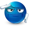 Стикер 29 Blue Face Emoji