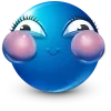Стикер 11 Blue Face Emoji