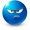 Стикер 50 Blue Face Emoji