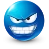 Стикер 61 Blue Face Emoji