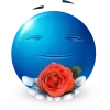 Стикер 16 Blue Face Emoji