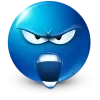 Стикер 55 Blue Face Emoji