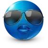 Стикер 18 Blue Face Emoji