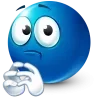 Стикер 31 Blue Face Emoji