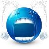 Стикер 7 Blue Face Emoji