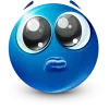 Стикер 17 Blue Face Emoji