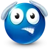 Стикер 9 Blue Face Emoji
