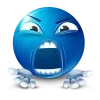 Стикер 10 Blue Face Emoji