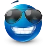 Стикер 51 Blue Face Emoji