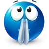 Стикер 8 Blue Face Emoji