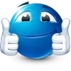 Стикер 25 Blue Face Emoji